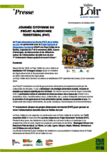 Communiqué de presse Journée citoyenne du Projet alimentaire territorial (PAT)