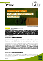 Communiqué "Conférence - Débat : L'avenir de l'agriculture : parlons-en." 2026
